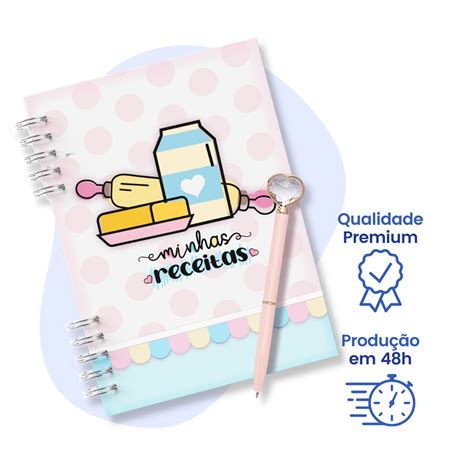 Caderno De Receitas Personalizado Capa Dura Wire O Modelo 2 Shopee Brasil