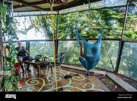 Jungle treehouse, Manzanillo, Costa Rica Stock Photo - Alamy