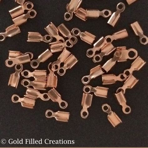 Rose Gold Filled Crimp End Caps Mm Pieces