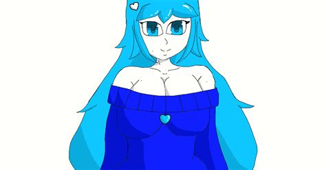 My Second Digital drawing: random blue hair girl by 80Zector on DeviantArt