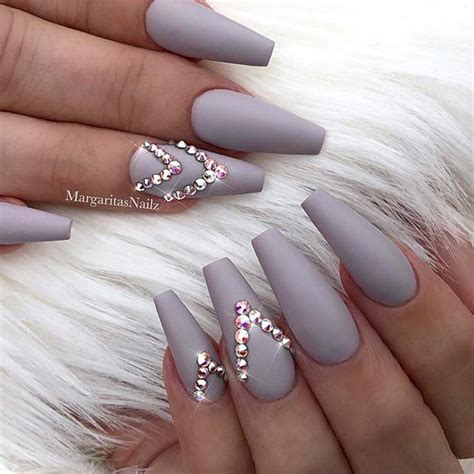 41 Elegant Nail Designs With Rhinestones Stayglam