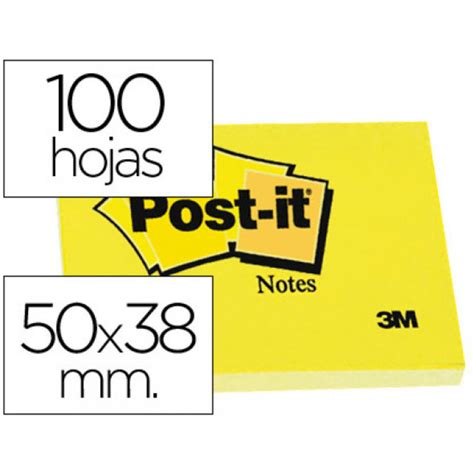 Compra Bloc De Notas Adhesivas Quita Y Pon Post It 50x38 Mm Con