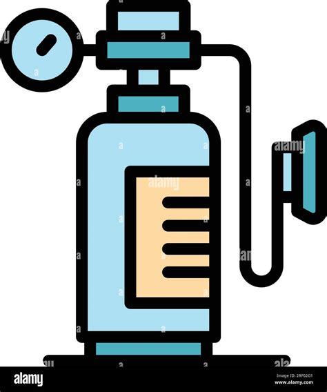 Oxygen Respiratory Tank Icon Outline Vector Medical Concentrator