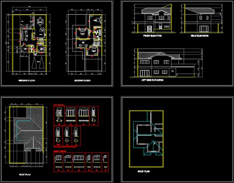 2 Storey House Floor Plan Autocad File Floorplans Click