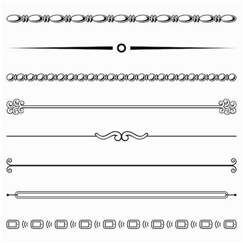 Divisores Decorativos Elementos De Dise O Vector Premium