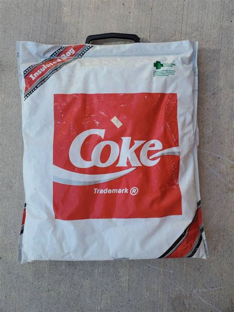 Vintage Coca Cola Insulated Bag 1990 Green Cross Certificate Etsy