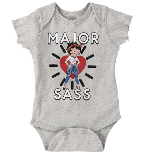 Betty Boop Major Sass Cute Sassy Bodysuit Jumper Girls Infant Baby