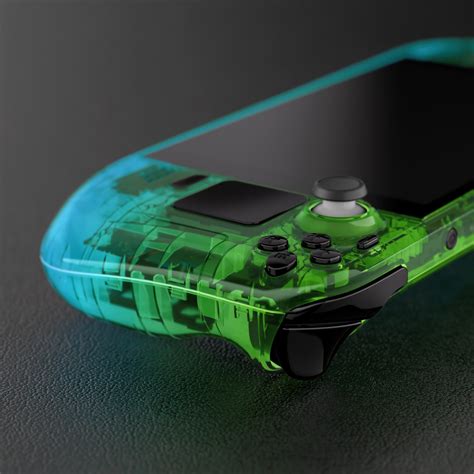 Extremerate Gradient Translucent Green Blue Faceplate Back Plate Shell For Steam Deck Handheld