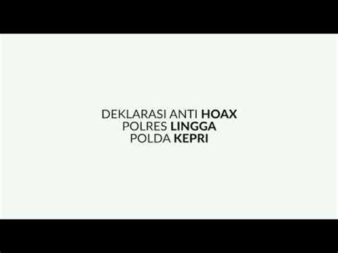 Deklarasi Anti Hoax Majelis Guru SDN 012 Singkep Barat YouTube