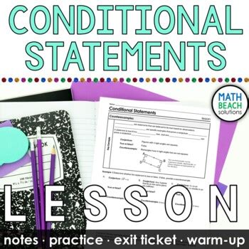 Conditional Statements Notes And Practice By Math Beach Solutions