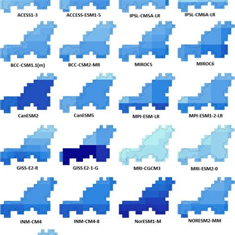 Spatial Distribution Of Average Annual Precipitation Of GCMs Of CMIP5