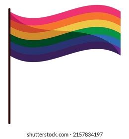 Lgbt Rainbow Wave Flag Flutter Lesbian Stock Vector Royalty Free Shutterstock