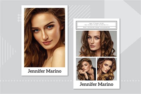 Modeling Comp Card Card Templates ~ Creative Market