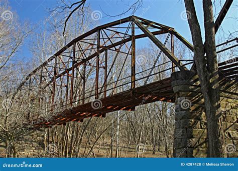 Old Iron Bridge Stock Photo Image Of Americana Historic 4287428