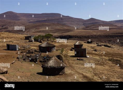 Mountainous landscape, Kingdom of Lesotho, Africa Stock Photo - Alamy