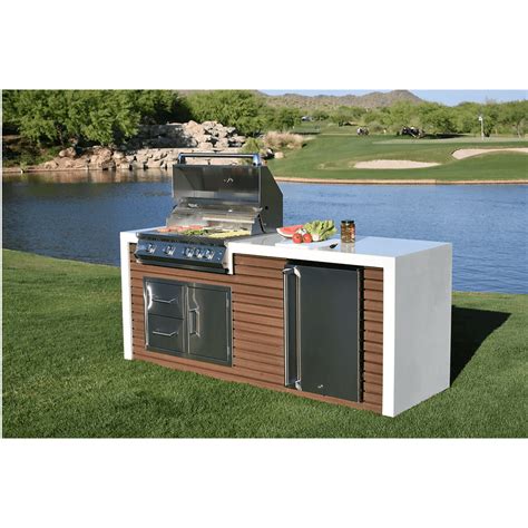 Kokomo Professional Shiplap Outdoor Kitchen Kokomo Grill With Waterfal