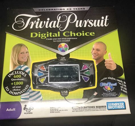 25th Anniversary Edition Trivial Pursuit Digital Choice Trivia Game