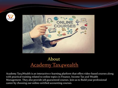 Ppt Find The Best Income Tax Certification Course Online At Academy Tax4wealth Powerpoint