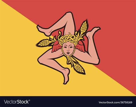 Sicily Flag Royalty Free Vector Image Vectorstock