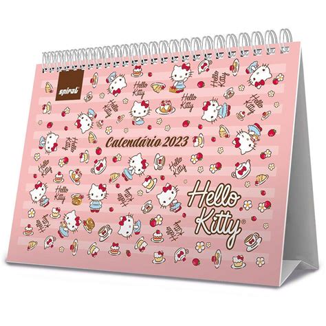 Calendário De Mesa 2023 Hello Kitty 2331914 Spiral Hki Pt 1 Un Loja Spiral