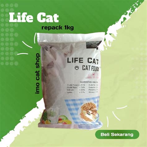 Jual Life Cat Dry Food Makanan Kucing Repack 1 Kg Shopee Indonesia