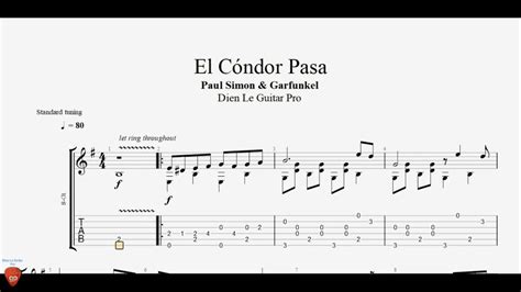 El C Ndor Pasa Guitar Tutorial Tab Youtube