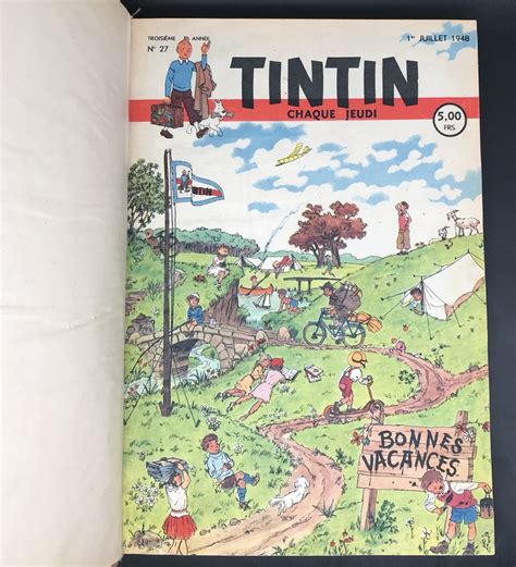 Tintin magazine Ensemble de 4 reliures amateur 2 Années complètes