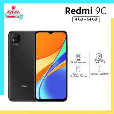 Jual Xiaomi Redmi 9C RAM 4 64GB Garansi Resmi Handphone Android