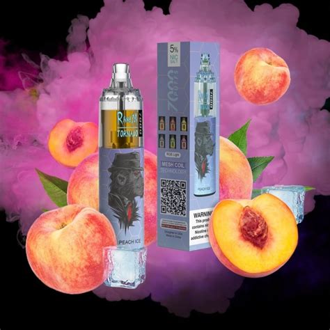 Peach Ice By RandM TORNADO Disposable Pod 7000 Puffs Si Omar Vape Store