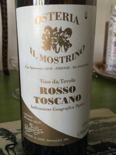 Caspriano Osteria Il Mostrino Rosso Toscano Vivino Australia