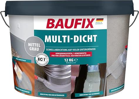 Baufix Multi Dicht Mittelgrau 12 Kg Dichtmasse Wasserdichte