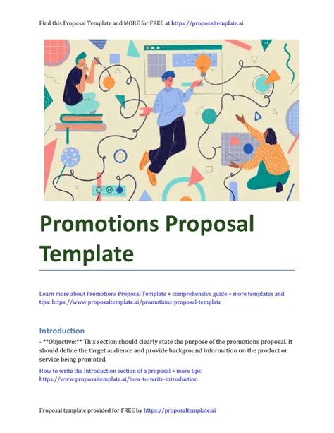 Promotions Proposal Template A Comprehensive Guide Free Template