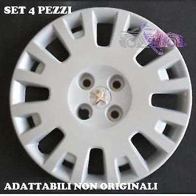 Set Copricerchi Coppa Ruota Copriruota Borchie Per Peugeot New Bipper