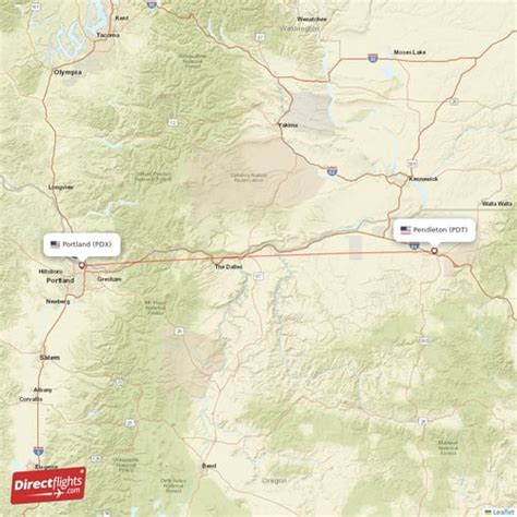 Direct flights from Eugene - 16 destinations - EUG, USA - Directflights.com