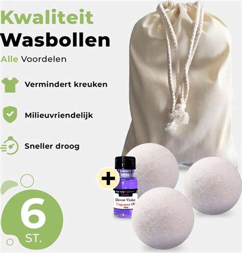 Drogerballen Met Wasparfum Droogballen Wit Set Van Xl Ballen