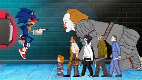 Sonic Exe Vs It Pennywise Jason Voorhees Michael Myers Jeff The