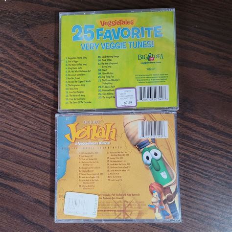 2 Veggietales Cds Jonah Movie Soundtrack And 25 Favorite Veggie Tunes Free Sandh 820413501426 Ebay