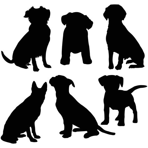 Dog Silhouette Vector Art Silhouette Vector Dog Art 25683322 Vector Art ...