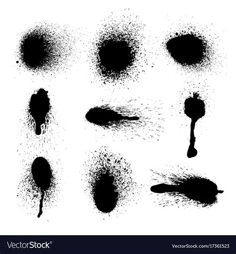 Set Of Ink Splashes Eps Royalty Free Vector Image