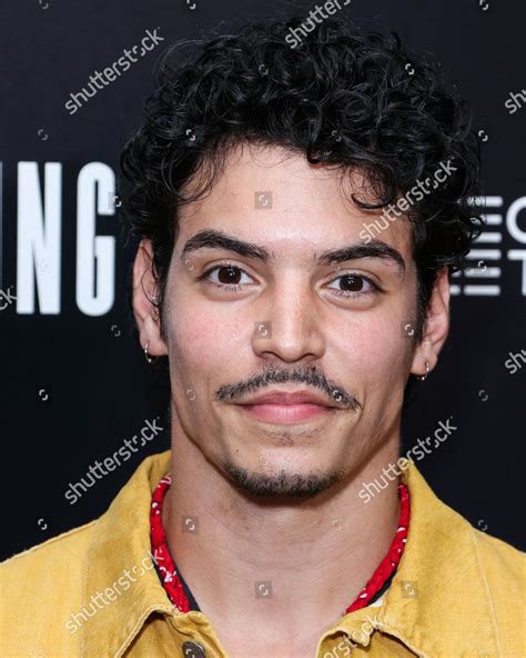 American Actor Aaron Dominguez Arrives Los Editorial Stock Photo