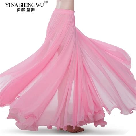 New Sexy Women Belly Dance Costume Chiffon Skirt Performance Stage