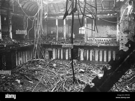 Chamber of the Reichstag after the fire, 1933 Stock Photo - Alamy