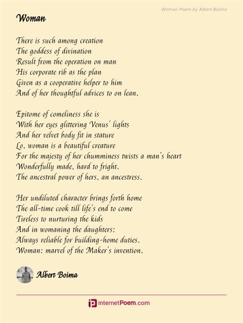 Woman Poem By Albert Boima