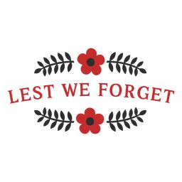 Lest we forget remembrance badge - Transparent PNG & SVG vector file