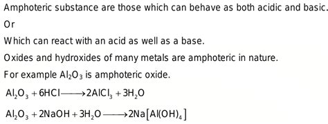 What Is Amphoteric In Nature