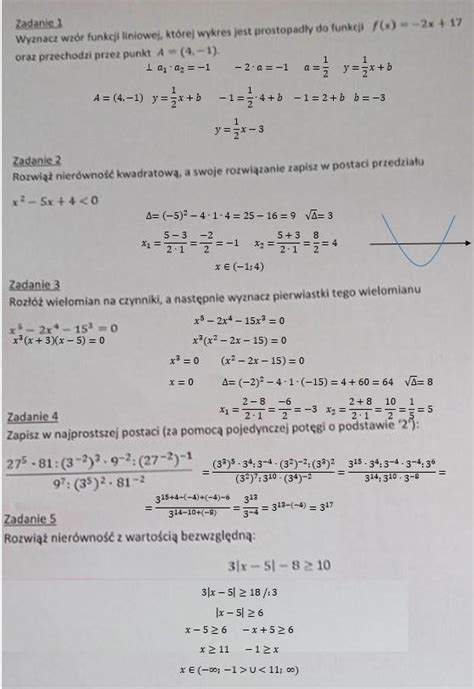 proszę o pomoc z matematyką potrzebne na dzisiaj Brainly pl