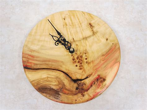 Flame Box Elder Burl Clock By Caleb Williams Box Elder Wood Turning