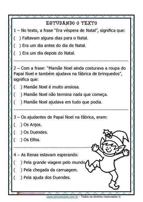 TEXTO PARA LEITURA E INTERPRETAÇÃO 3º ANO NATAL