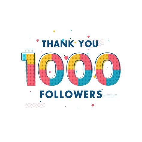 Thank You 1000 Followers Celebration Greeting Card For 1k Social