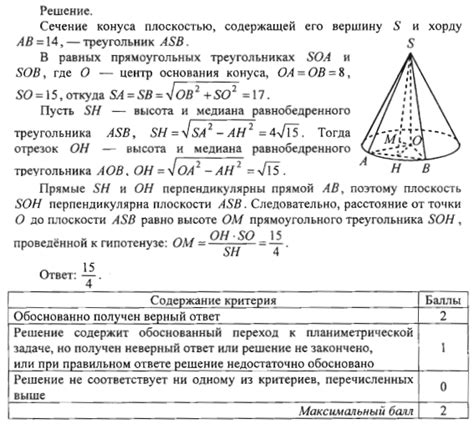 Радиус основания конуса равен 8, а его высота равна 15. Плоскость ...